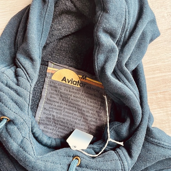 NWT Aviator Nation Charcoal Ninja Hoodie M - Picture 4 of 7